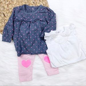 Outfit bundle for baby girl 9 months lot